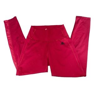 Red adidas leggings 
Size small